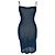Mini abito bodycon trasparente Theory in lino blu navy