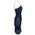 Mini abito bodycon trasparente Theory in lino blu navy - vista 2