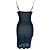 Mini abito bodycon trasparente Theory in lino blu navy - vista 3