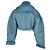Chaqueta corta Jacquemus La Veste Paioù en piel de cordero azul - vista 3