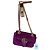 Borsa a tracolla Gucci Velluto Viola Trapuntata Cuore Porpora