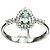 Autre Marque Anello in Oro Bianco 18k Tormalina Paraiba e Diamanti - Certificato AIG Turchese