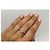 Autre Marque Anello in Oro Bianco 18k Tormalina Paraiba e Diamanti - Certificato AIG Turchese - vista 6