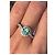 Autre Marque Anello in Oro Bianco 18k Tormalina Paraiba Neon e Diamanti - Certificato AIG Blu Verde Turchese - vista 2