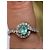 Autre Marque Anello in Oro Bianco 18k Tormalina Paraiba Neon e Diamanti - Certificato AIG Blu Verde Turchese - vista 8