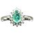 Autre Marque Paraiba-Turmalin Diamantring 18k Weißgold Silber Grün