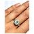 Autre Marque Paraiba-Turmalin Diamantring 18k Weißgold Silber Grün - Ansicht 2