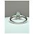 Autre Marque Paraiba-Turmalin Diamantring 18k Weißgold Silber Grün - Ansicht 4