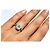 Autre Marque Paraiba-Turmalin Diamantring 18k Weißgold Silber Grün - Ansicht 7