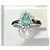 Autre Marque Paraiba-Turmalin Diamantring 18k Weißgold Silber Grün - Ansicht 8