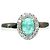 Autre Marque Anello in Oro Bianco 18k Tormalina Paraiba e Diamanti, Certificato AIG Argento Blu Verde chiaro Turchese