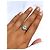 Autre Marque Anello in Oro Bianco 18k Tormalina Paraiba e Diamanti, Certificato AIG Argento Blu Verde chiaro Turchese - vista 2