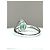 Autre Marque Anello in Oro Bianco 18k Tormalina Paraiba e Diamanti, Certificato AIG Argento Blu Verde chiaro Turchese - vista 5