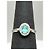 Autre Marque Anello in Oro Bianco 18k Tormalina Paraiba e Diamanti, Certificato AIG Argento Blu Verde chiaro Turchese - vista 7