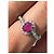 Autre Marque Natürlicher Burma-Rubin Mong Hsu Diamantring Weiß Rot Dunkelviolett - Ansicht 2
