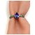 Autre Marque Anello in Oro Bianco 18k Tanzanite e Tormalina Paraiba, Certificato AIG Argento Verde Porpora Blu navy - vista 5