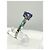 Autre Marque Anello in Oro Bianco 18k Tanzanite e Tormalina Paraiba, Certificato AIG Argento Verde Porpora Blu navy - vista 7