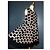 Autre Marque Praslin Preppy Polka Dot Samtkleid Schwarz Weiß - Ansicht 3