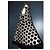 Autre Marque Praslin Preppy Polka Dot Samtkleid Schwarz Weiß - Ansicht 5