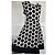 Autre Marque Praslin Preppy Polka Dot Samtkleid Schwarz Weiß - Ansicht 7