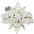 Autre Marque Anello La Regina in Oro Bianco 18k con 21 Diamanti Naturali