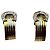 Autre Marque Tri-Color 18k Gold and Diamond Clip-on Earrings Silvery Pink White Golden