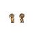 Autre Marque Tri-Color 18k Gold and Diamond Clip-on Earrings Silvery Pink White Golden - view 9