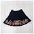 Saia curta Kenzo Paris preta com bordados florais Preto Multicor - vista 4