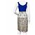 Prada Seidenrock mit Blumenmuster Blau Beige - Ansicht 5