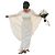 Sybilla Custom Haute Couture Seidencrepe Brautkleid mit Cape Roh