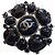 Chanel Brosche mit CC-Logo Schwarz