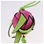 LOEWE Dragon Fruit Charm Leather Pink Gold Auth 204060M Rosa D'oro - vista 4