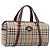 Borsa Boston Burberrys Nova Check Canvas Beige Gold Auth 203894V D'oro