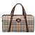 Borsa Boston Burberrys Nova Check Canvas Beige Gold Auth 203894V D'oro - vista 13
