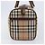 Borsa Boston Burberrys Nova Check Canvas Beige Gold Auth 203894V D'oro - vista 3