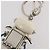 Llavero Robot PRADA en piel Saffiano White LV Auth 204840M Blanco - vista 7
