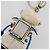 Llavero Robot PRADA en piel Saffiano White LV Auth 204840M Blanco - vista 8