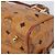 Borsa Boston MCM Logogram Vicetos PVC Pelle Marrone Oro Auth 204073 D'oro - vista 15