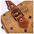 Borsa Boston MCM Logogram Vicetos PVC Pelle Marrone Oro Auth 204073 D'oro - vista 17