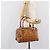 Borsa Boston MCM Logogram Vicetos PVC Pelle Marrone Oro Auth 204073 D'oro - vista 24