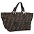 Borsa a mano FENDI Zucca Canvas Marrone Tono Oro Auth 205803