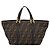 Borsa a mano FENDI Zucca Canvas Marrone Tono Oro Auth 205803 - vista 2
