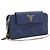 Saffiano Portafoglio a spalla con catena PRADA in pelle Safiano Blu Gold Auth 204270 D'oro