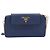 Saffiano Portafoglio a spalla con catena PRADA in pelle Safiano Blu Gold Auth 204270 D'oro - vista 13