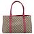 Borsa Tote GUCCI GG Supreme PVC Beige Silver 114595 Auth 201444 Argento - vista 2