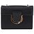 Borsa a tracolla Salvatore Ferragamo Gancini Chain in pelle nera e oro autentica 204374A - vista 13