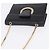 Borsa a tracolla Salvatore Ferragamo Gancini Chain in pelle nera e oro autentica 204374A - vista 14