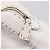 FENDI Celeria Handtasche aus Leder Weiß Silber Auth 201501 - Ansicht 18