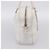 FENDI Celeria Handtasche aus Leder Weiß Silber Auth 201501 - Ansicht 3