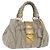 Borsa a mano Miu Miu Matelassé in pelle 2way Beige Tono Oro Auth 167625V